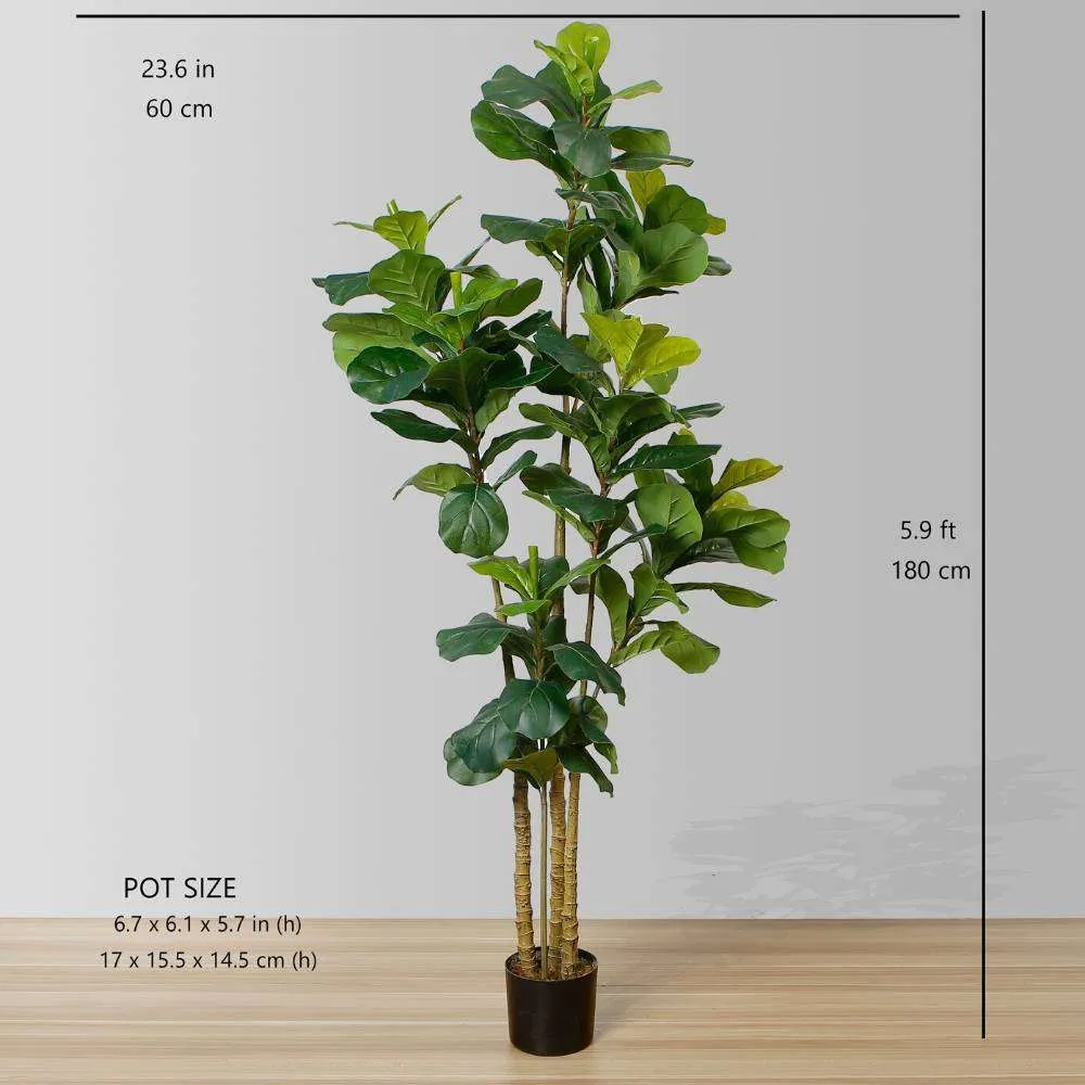 Ryk kunsmatige vioolblaarpotplant (meervoudige grootte）