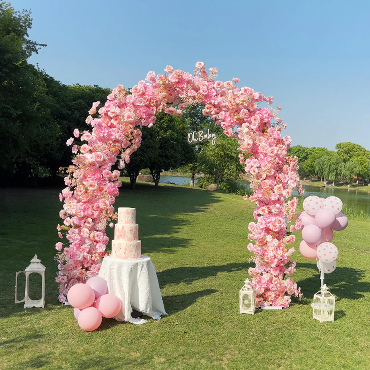 Blomme Arch Artificial Florals Backdrop Proposal Wedding Party Decor