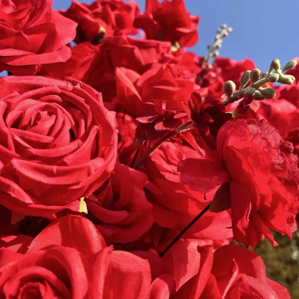 Yblioouke blomme muurstof opgerolde gordyn blomme agtergrond troupartytjie voorstel dekor
