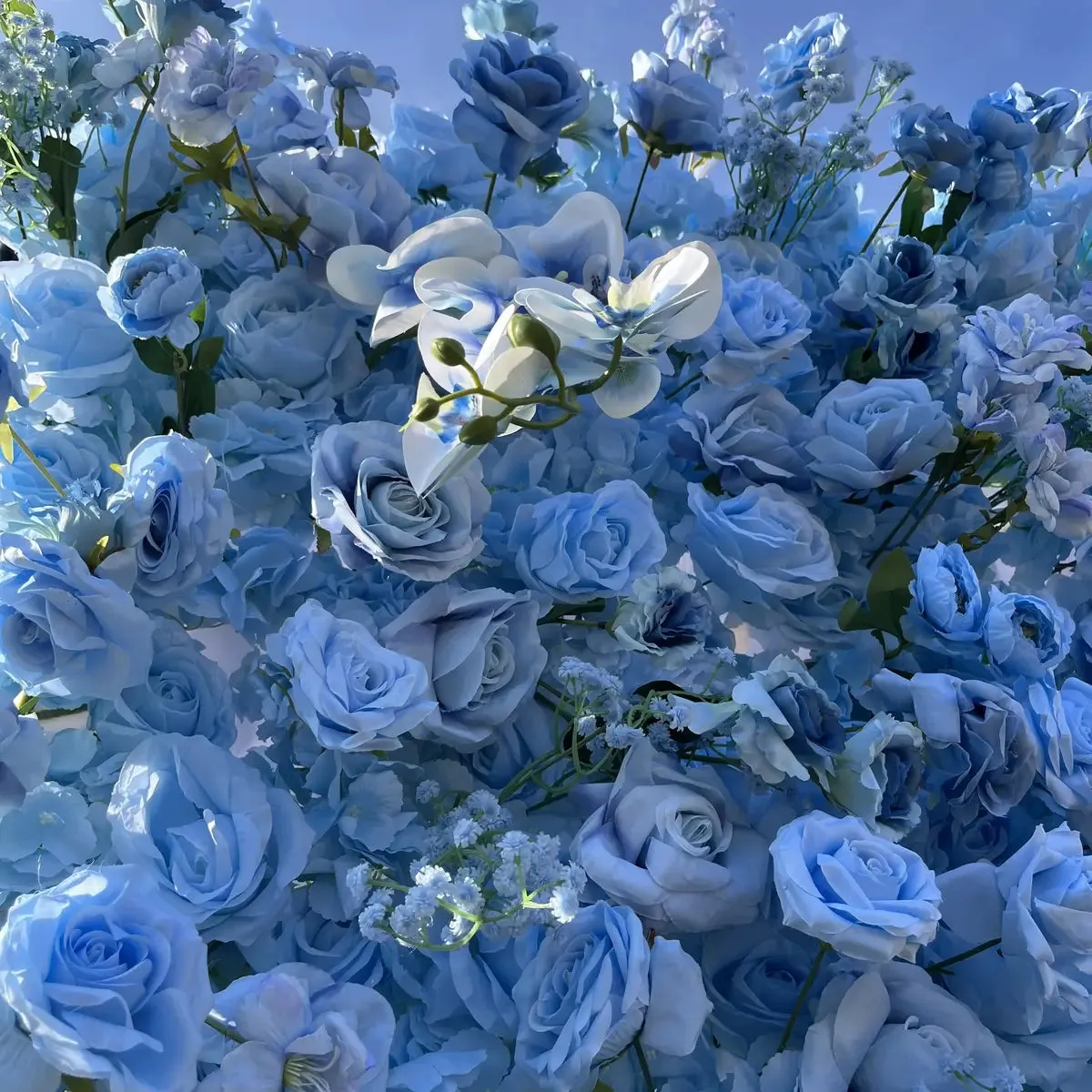 Yblioouke blomme muurstof opgerolde gordyn blomme agtergrond troupartytjie voorstel dekor