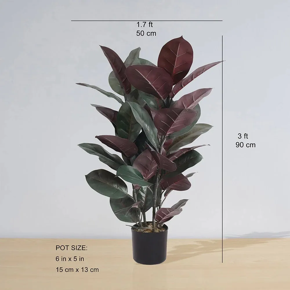 Kunsmatige rubberpotplant