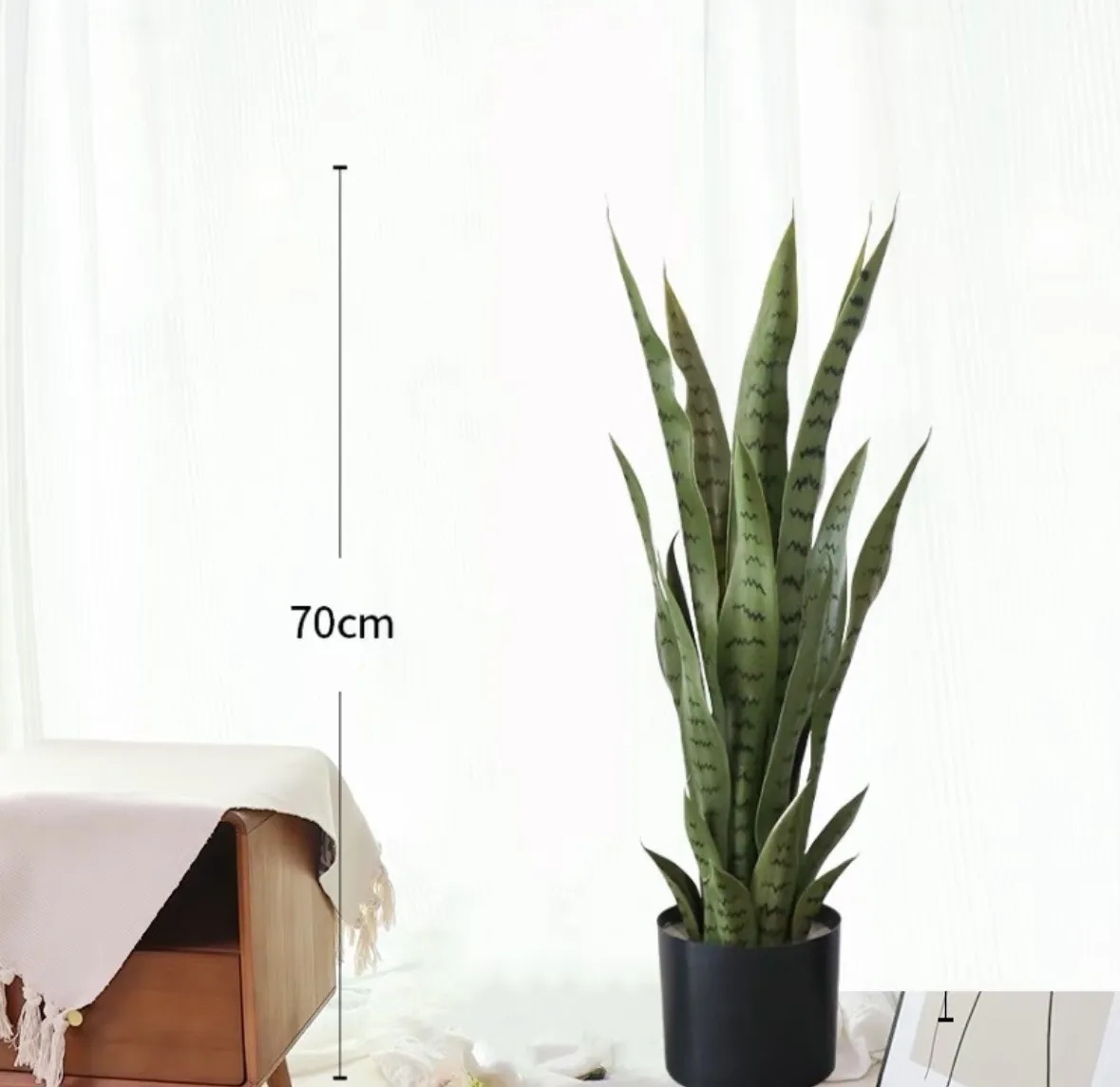 Kunsmatige slang Sansevieria groen potplant