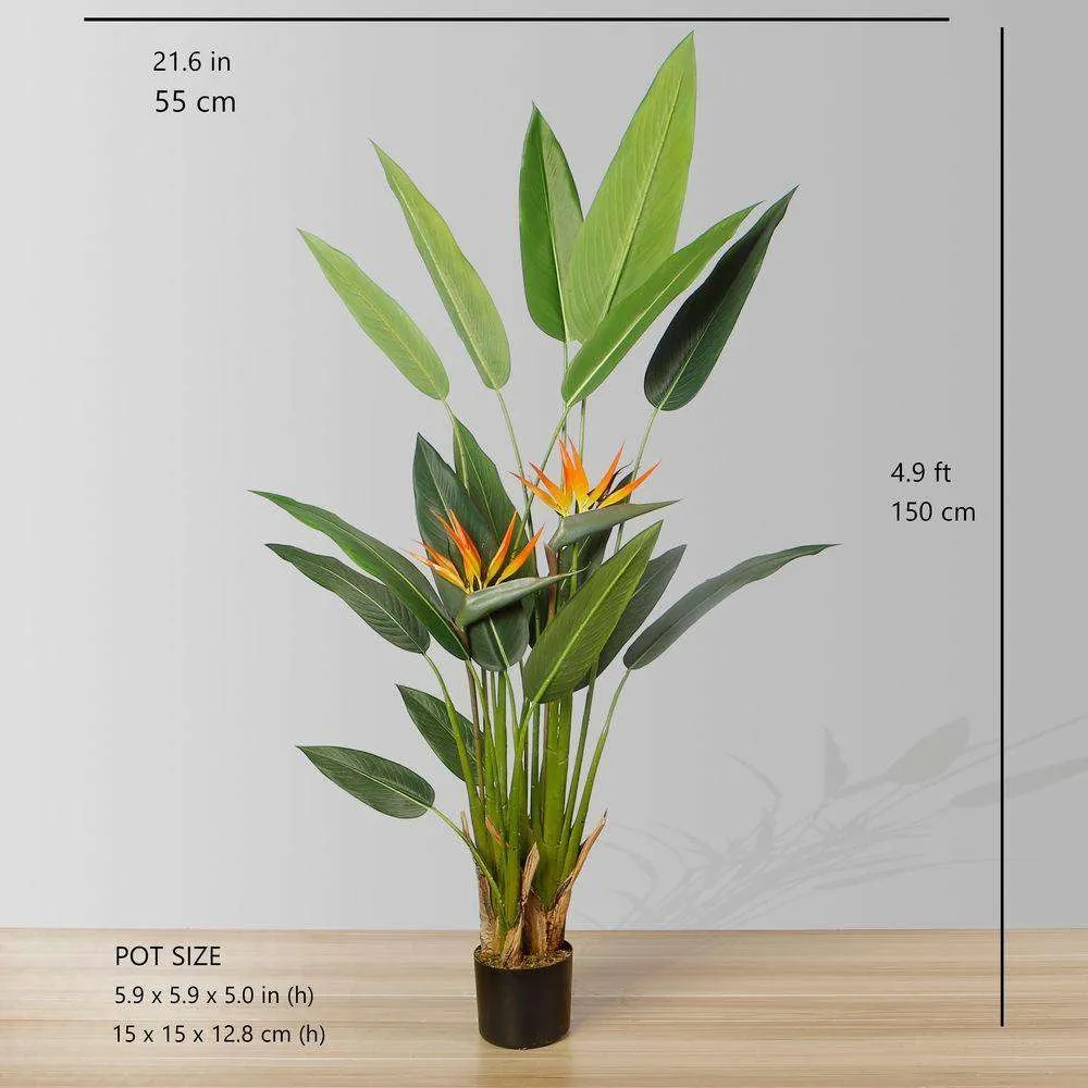 Amber Artificial Bird of Paradise Potted Plant (meerdere groottes)